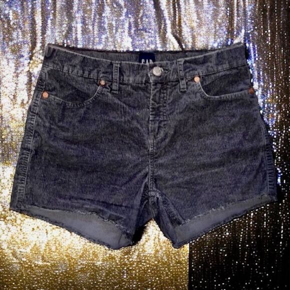 GAP Shorts Gray Corduroy Cut Offs Frayed Raw Hem Casual Vacation Summer Size 6 - Picture 13 of 16